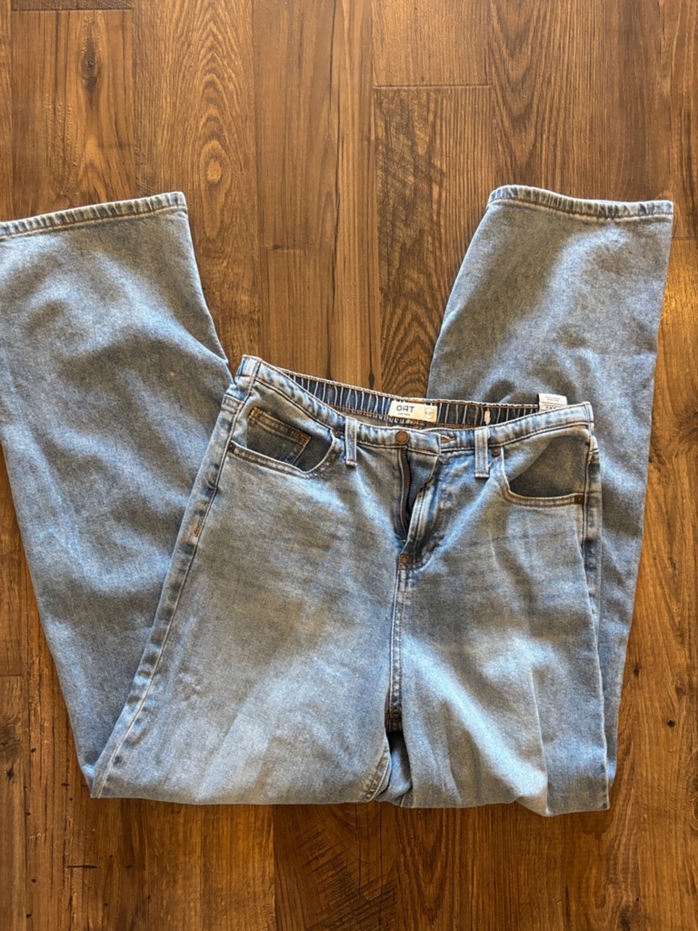 Oat New York Light Blue Wide Leg Jeans
